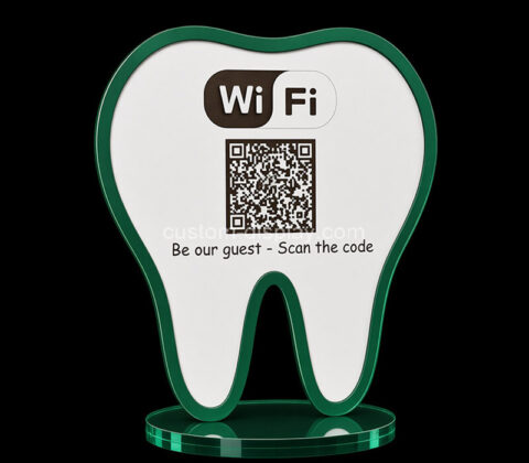 Custom acrylic tooth QR code sign