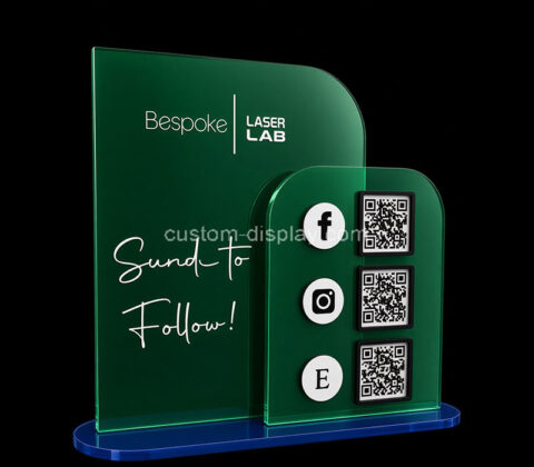Custom acrylic scan to follow code sign