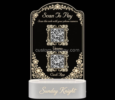 Custom acrylic business QR code sign