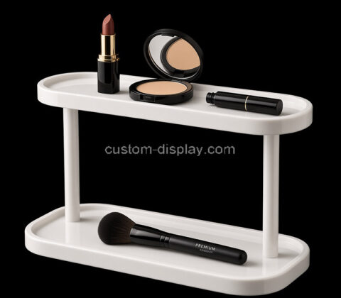Custom acrylic 2-tier makeup organizer tray