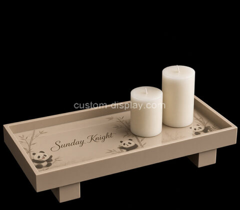 Custom acrylic tabletop candle holder tray