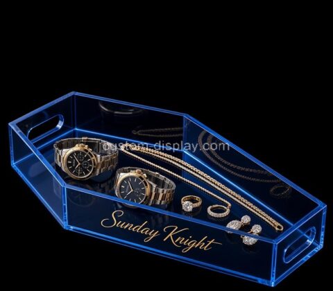 Custom hexagon acrylic jewelry organizer tray