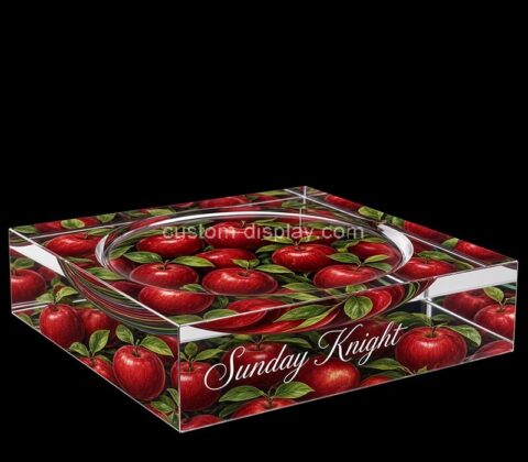 Custom acrylic pattern printing candy catchall dish block