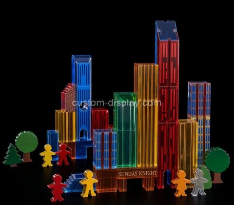 Custom acrylic big city building blocks