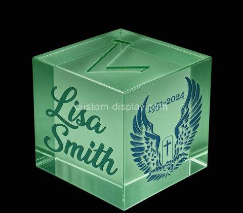 Custom engraved memorial acrylic cube