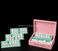 Custom acrylic rummy game set with box CSA-1904 Custom acrylic rummy game set with box