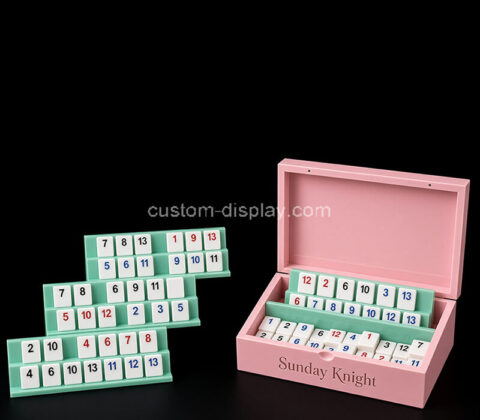 Custom acrylic rummy game set with box