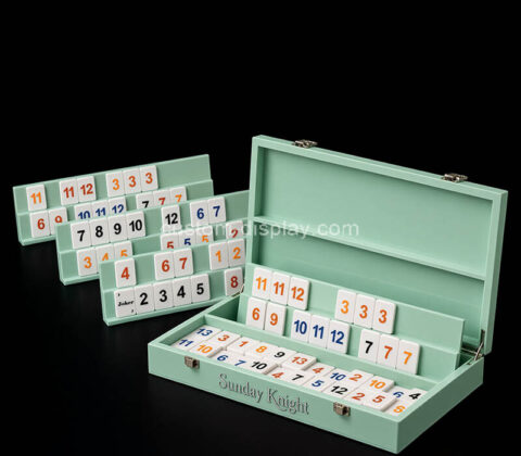 Custom acrylic rummy tiles set with box