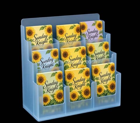 Custom acrylic multi pockets pamphlets stand holder