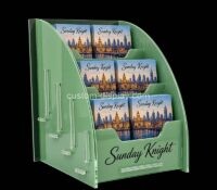 Custom acrylic exhibition multi tiers flyer stand holder CSB-645 Custom acrylic exhibition multi tiers flyer stand holder