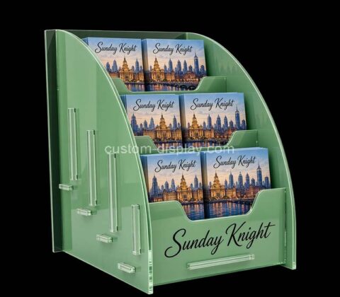 Custom acrylic exhibition multi tiers flyer stand holder
