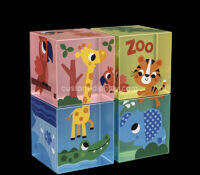Custom acrylic colorful zoo puzzle blocks CSBL-393 Custom acrylic colorful zoo puzzle blocks