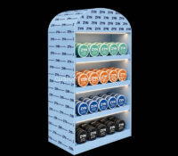 Custom acrylic ZYN nicotine pouches LED display cabinet CSC-268 Custom acrylic ZYN nicotine pouches LED display cabinet