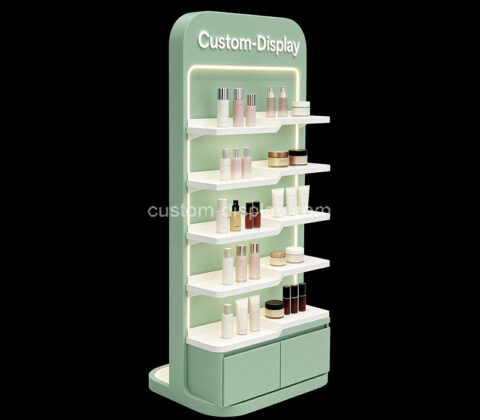 Custom acrylic makeup LED display stand rack