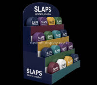 Custom acrylic SLAPS nicotine pouches display stand CSO-2161 Custom acrylic SLAPS nicotine pouches display stand