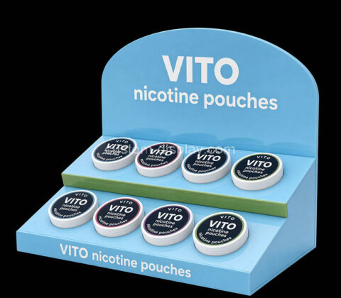 Custom acrylic retail VITO nicotine pouches display rack
