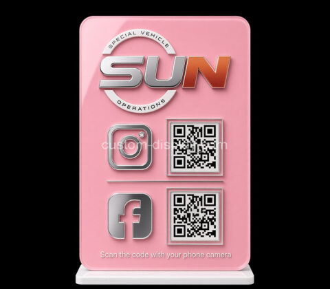 Custom acrylic mini QR code sign