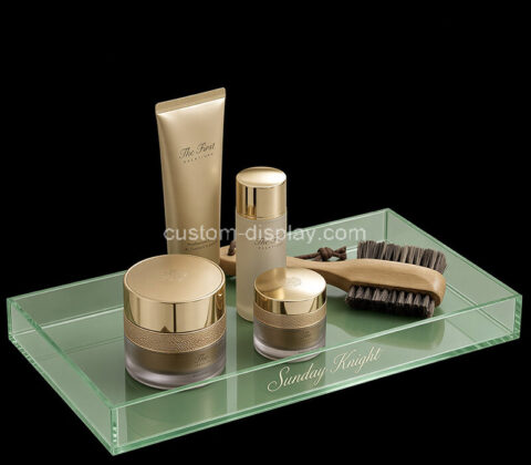 Custom acrylic bathroom skincare organizer tray