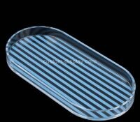 Custom oval acrylic pattern printing tray CST-346 Custom oval acrylic pattern printing tray
