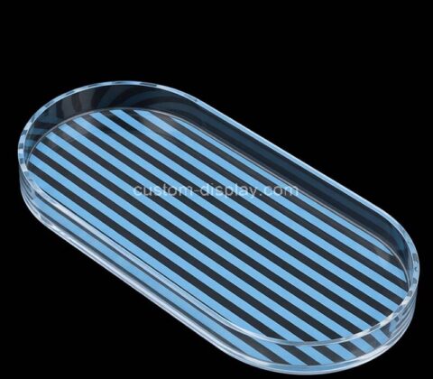 Custom oval acrylic pattern printing tray