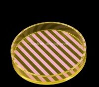 Custom round acrylic pattern printing tray CST-347 Custom round acrylic pattern printing tray