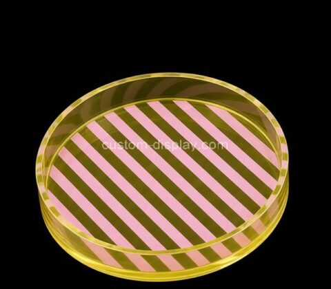 Custom round acrylic pattern printing tray