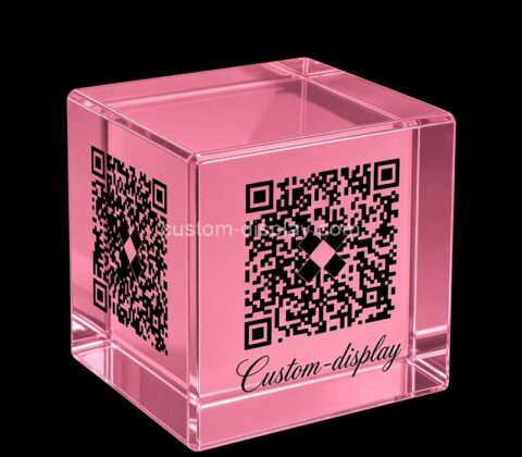 Custom acrylic QR code menu cube