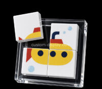 Custom acrylic puzzle block with holder CCA-358 Custom acrylic puzzle block with holder