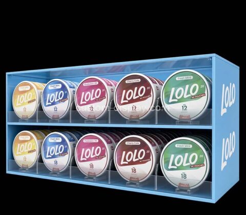 Custom acrylic retail LOLO nicotine displays