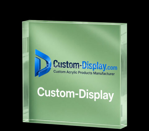 Custom acrylic business company logo block