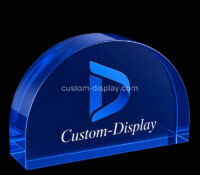 Custom half round acrylic business desk sign block CSBL-398 Custom half round acrylic business desk sign block