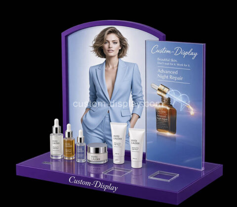 Custom skincare makeup illuminated displays
