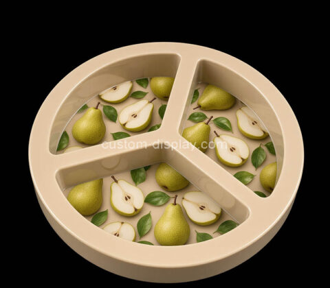 Custom mini round 3 pocket tray